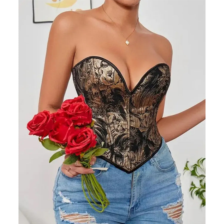 Womens Stylish Form-fitting Printed Tube Top