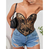 Womens Stylish Form-fitting Printed Tube Top