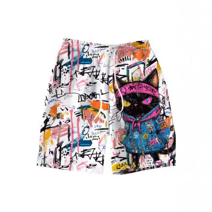 Mens 3D Graffiti Swim Shorts