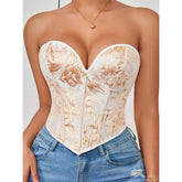 Womens Stylish Form-fitting Printed Tube Top