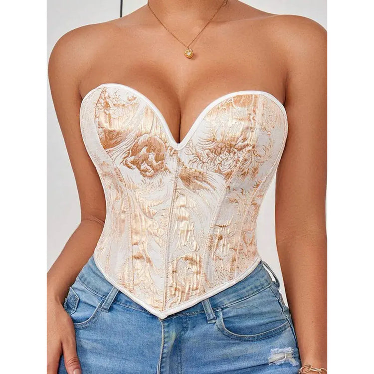 Womens Stylish Form-fitting Printed Tube Top